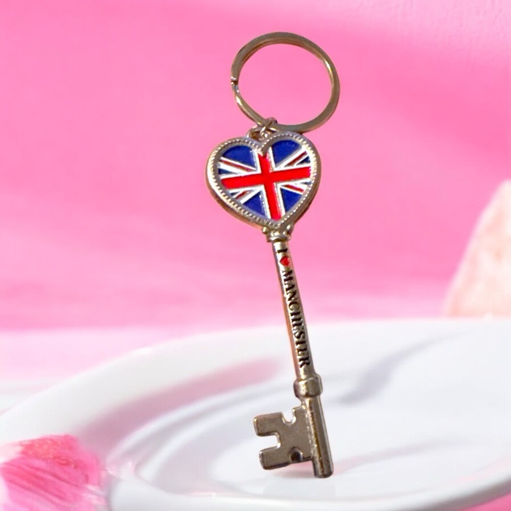 Manchester Heart Key Holder - Red and Blue